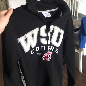WSU half zip sweater